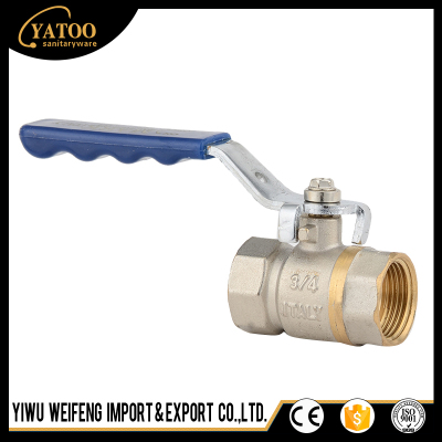 Two piece brass ball valve double wire copper ball valve