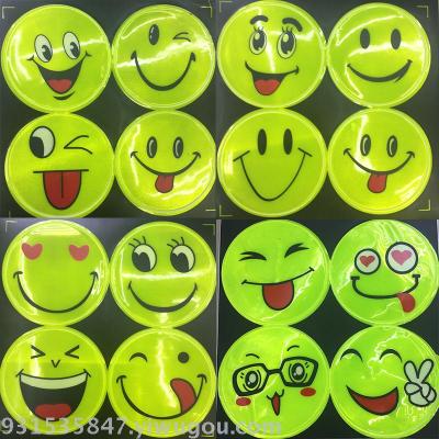 Reflective material reflective smile stickers posted bike reflective stickers reflective film stickers