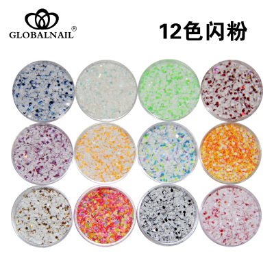 Manufacturers direct 12 color small sequins nail hexagonal south nail super dazzle the set