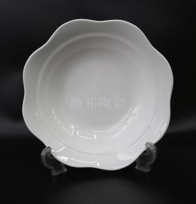 Hotel Restaurant household ceramic tableware special-shaped bowl