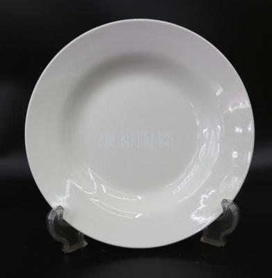 Hotel tableware ceramic bowl pure white creative European home disc