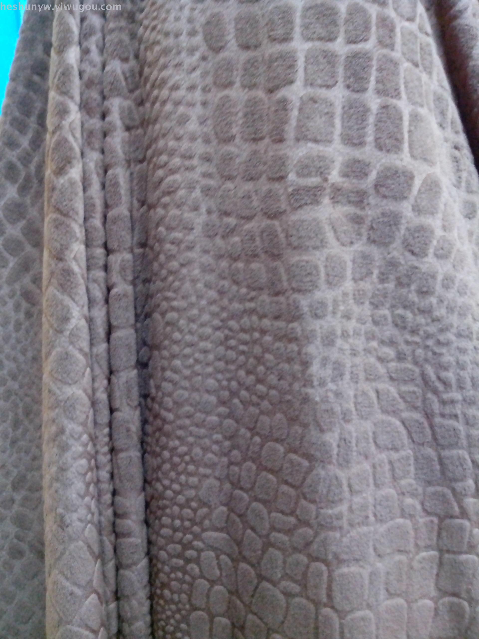 水晶超柔压鳄鱼纹（厂家直销）玩具家纺服装