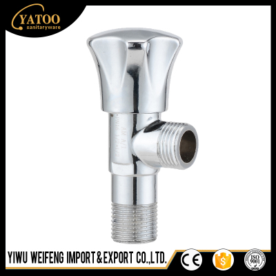 Three way triangle valve cold and hot water switch full copper zinc alloy angle valve stop valve