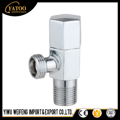 Long triangle valve cold and hot water switch all copper European zinc alloy angle valve stop valve