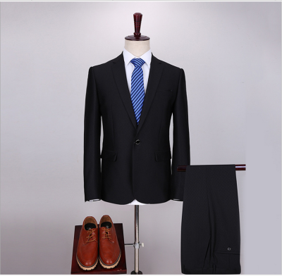 The Korean version of slim suit advanced custom suit men's suits after the split ends