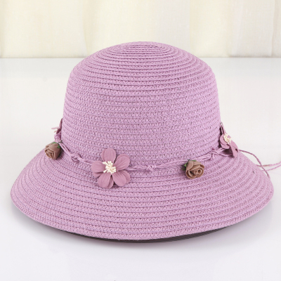 Summer new sunshade hat straw hat female fashion bask in hat basin hat