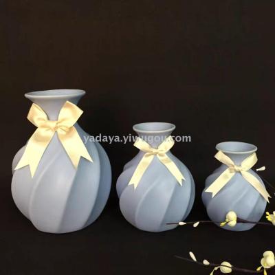 Household floret bottle places a colour bowknot modern artistic ceramic flower arrangement fresh flower team