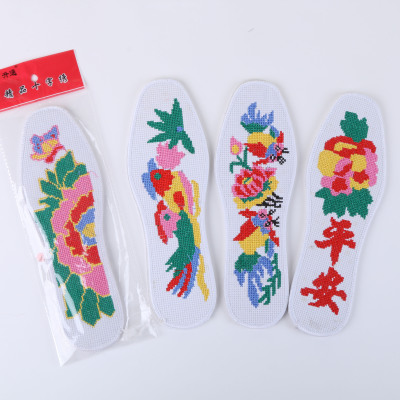 Cotton Handmade Insole Mechanical Embroidery New Semi-Finished Products Embroidered Mat