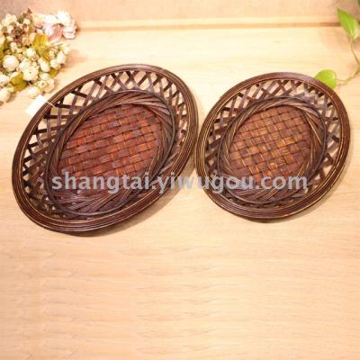 Hot Selling Retro Southeast Asian Style Handmade Bamboo Tray Fruit Plate 09-146003