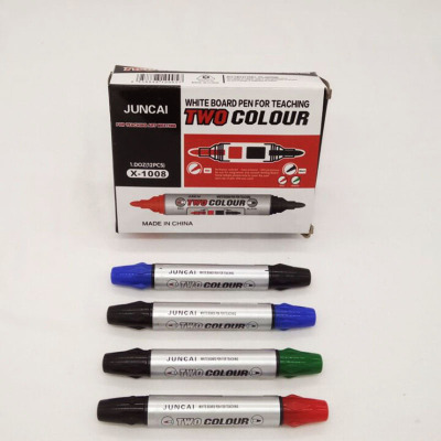 His 1008 double color office whiteboard pen erasable pen color pen