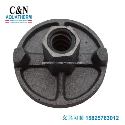 Construction hardware metal parts scaffolding lock nut three nuts through the wall