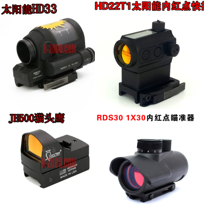 Solar inner red point reflection type holographic sight