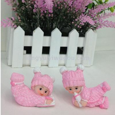 Longyu Resin Creative Cute Doll Baby Ornaments