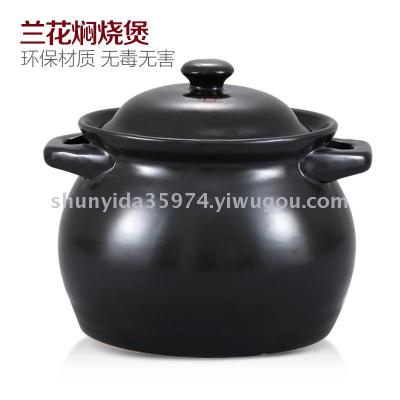 Jia Shun stewed ceramic casserole pot 1#2#3#4# Black