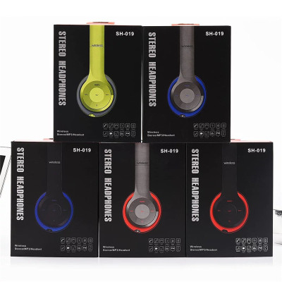 SH019 Bluetooth headset stereo headset dynamic color.