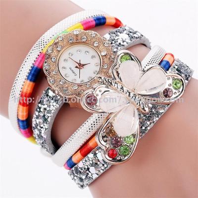 2017 Korean version of the butterfly winding watch Lady decoration table