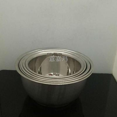 Stainless steel pot soup basin heightening vegetable washing basin egg salad oil pot seasoning cylinder