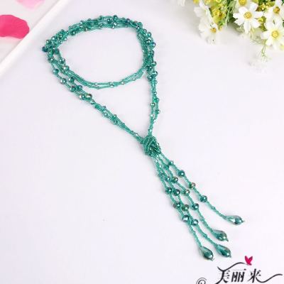 Crystal Knotted Necklace
