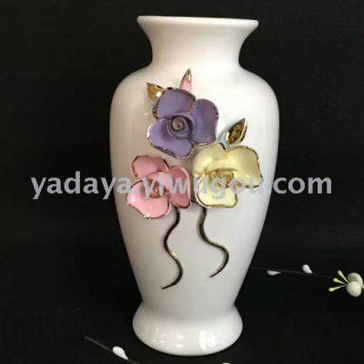 Checking vase ceramic desktop modern simple decoration at home ornaments on special offer
