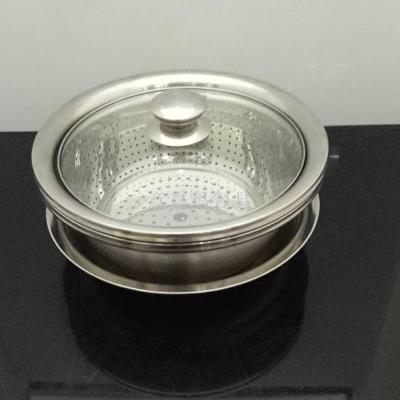 American kitchen four sets of rice sieve Pan European style stainless steel pot lid Gift Set