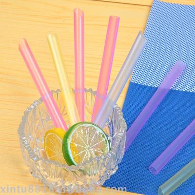 Factory direct disposable can be inserted milk tea straws rough color pearl milk tea drink straw