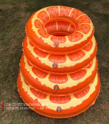 Inflatable swimming circle, fruit swimming circle, orange swimming ring, inflatable thickening