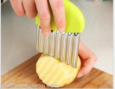 Wavy onion potato slice knife folding French fries salad ripple cutting knife multifunctional chopping