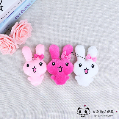 Cartoon small animal body happy rabbit plush toys plush pendant ornaments