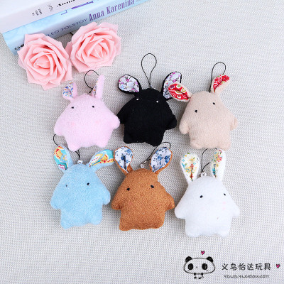 Rouge rabbit pearl rabbit cute plush toy mobile phone pendant wedding wedding doll