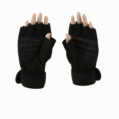 Cycling semi-finger gloves wear-resistant non-slip fitness riding outdoor gloves