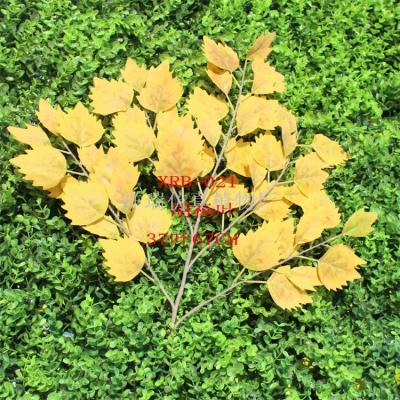 Simulation of plant Populus leaves autumn maple leaves poplar leaves a single branch manufacturers wholesale