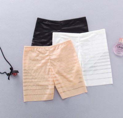 Three - legged pants students stripes net yarn breathable lace stitching anti - light pants pants