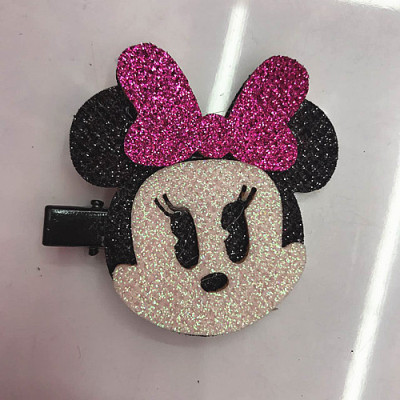 Cute cartoon Mickey Mouse head buckle hairpin ornaments