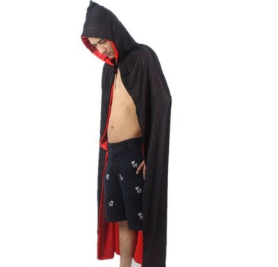 Ghost Cloak Cloak Cloak - Black and Red Cloak on both sides wearing a cap cloak death Cloak