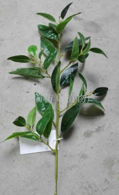 Simulation plant fake leaves single branch Nanchuan willow leaf birch leaves tree project decoration wholesale