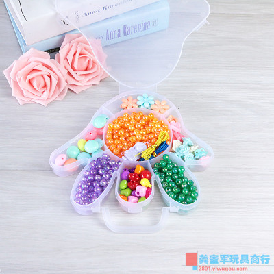 DIY girl handmade beaded fun toy children puzzle hand-woven bracelet.