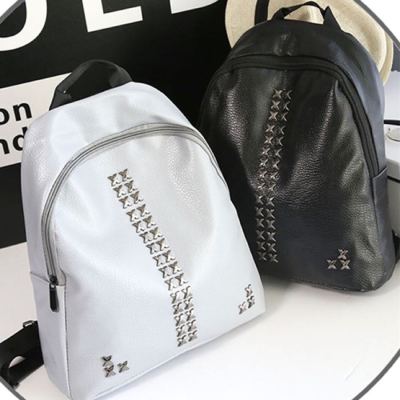 2017 new style of foreign trade Korean version of ladies pu college wind backpack liuluding
