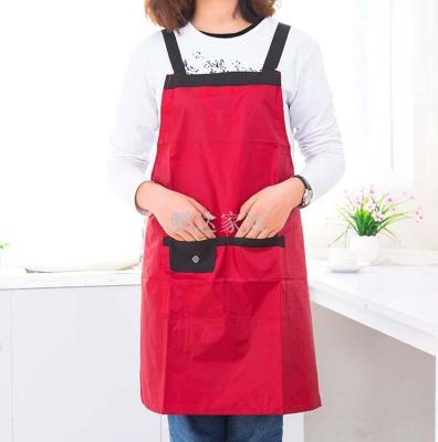 Solid color waterproof apron sleeveless apron shoulder belt apron waist factory direct