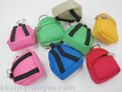 Genuine customized small bag key holder car ornaments wholesale European and American double zipper bag factory
