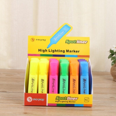 Fluorescent Pen Candy Color Large Capacity Marking Pen Student Stationery 5 Colors Available