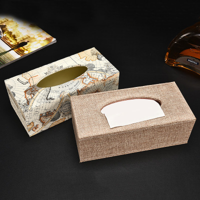 Upscale paper towel box car paper towel box home creative leather paper box hotel napkin box