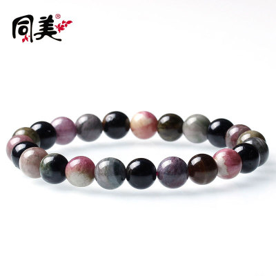 Natural crystal bracelet wholesale tourmaline hand beads beaded crystal jewelry specifications complete tourmaline 