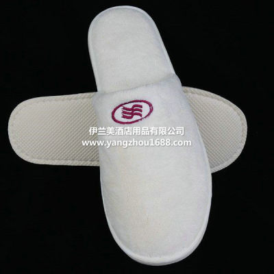 Wholesale Supply Hotel Disposable Supplies High-End Coral Velvet Slippers Foreign Trade Slippers