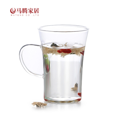 Artificial Blown Borosilicate Heat-Resistance Glass Teacup Green-Tea Cup Teaware