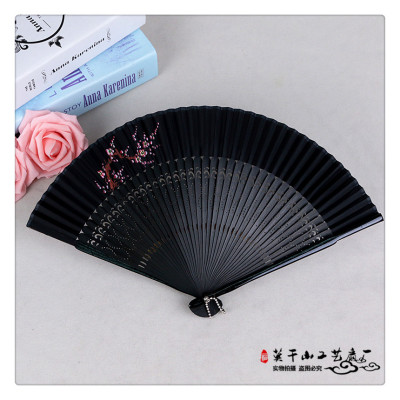 Hand-painted fans with painted edges