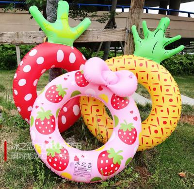 New thickened children's laps pineapple strawberry bow cute swim ring