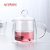 S58 Heat-Resistant Borosilicate round Handle Water Rises by Glass Pot