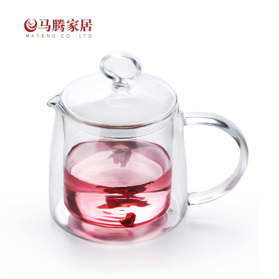 S58 Heat-Resistant Borosilicate round Handle Water Rises by Glass Pot