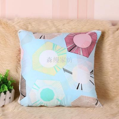 Geometric Pattern Small Square Plaid Striped Brushed Air Conditioner Quilt Chemical Fiber Pillow Blanket Customization