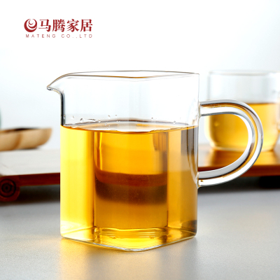 G06 Square Kung Fu tea can be fair glass cup 90ML heating